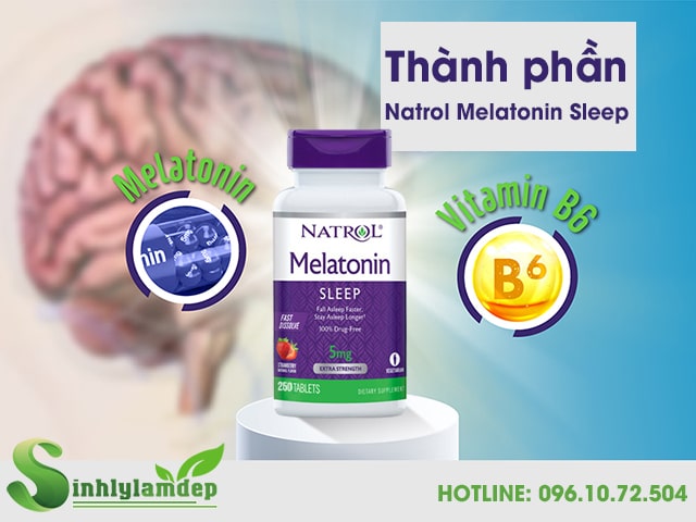 thành phần Natrol Gummies Melatonin 10mg