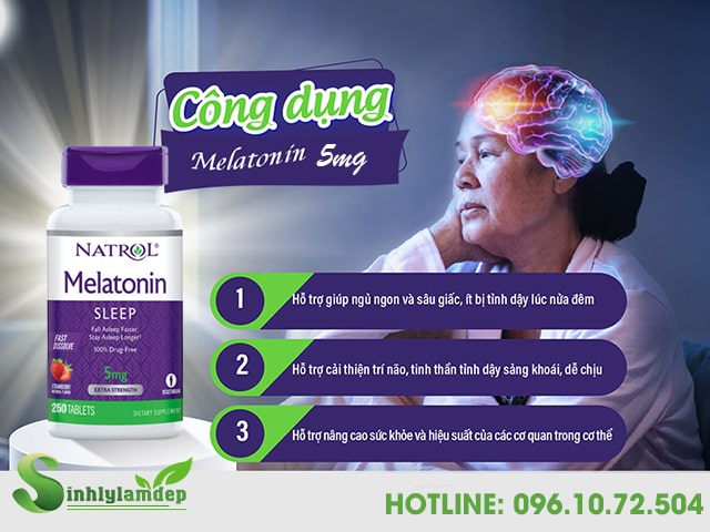 công dụng Natrol Gummies Melatonin 10mg