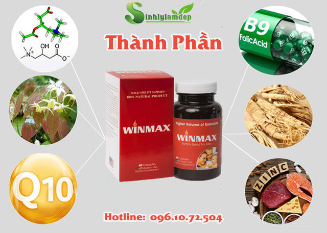 thành phần có trong sản phẩm winmax for men
