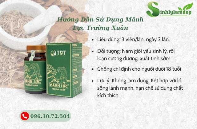 Hướng Dẫn Sử Dụng Mãnh Lực Trường Xuân Hiệu
