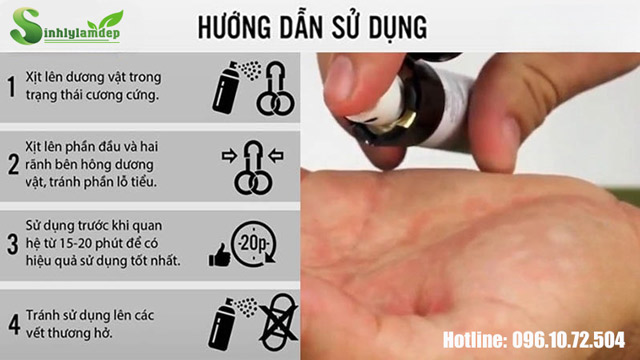 hướng dẫn sử dụng chai xịt stud 100