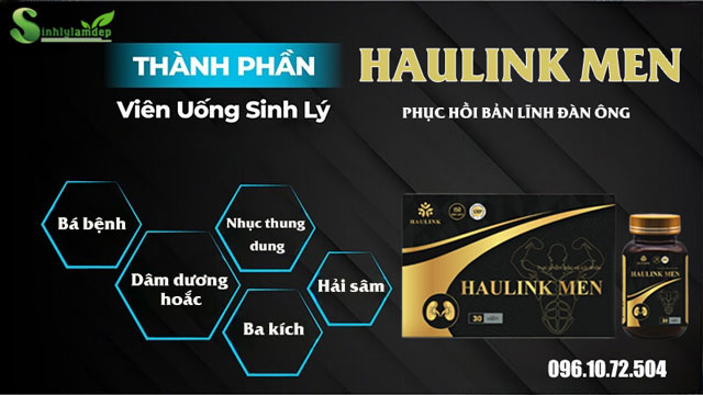 thành phần có trong sản phẩm haulink men