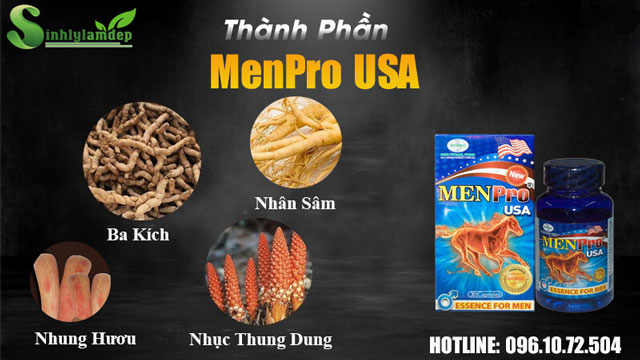 thành phần có trong sản phẩm menpro usa