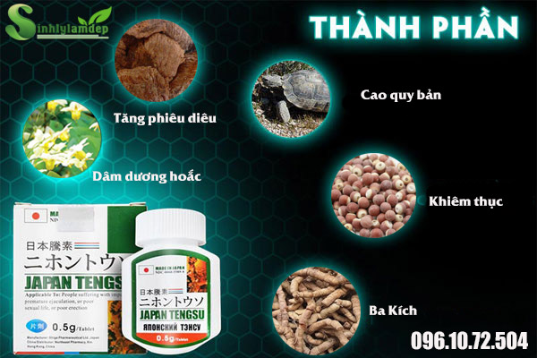 thành phần có trong sản phẩm japan tengsu