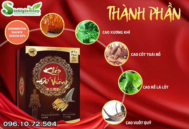thành phần có trong khớp đế vương