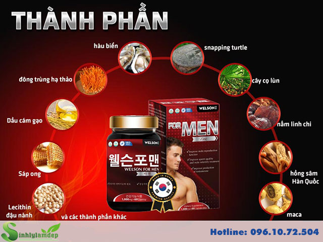 thành phần welson for men