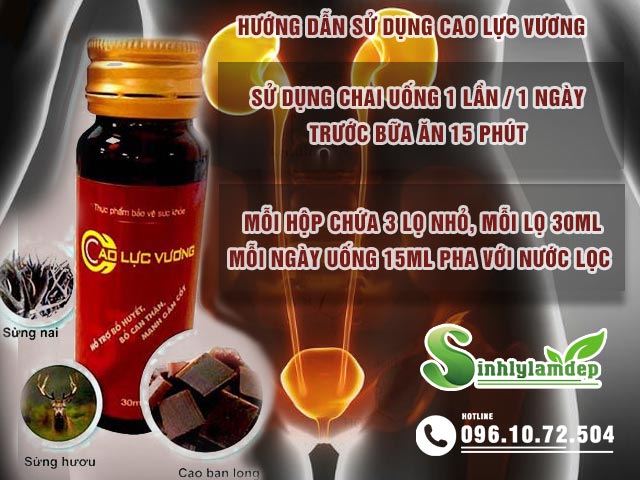 Hướng dẫn sử dụng sản phẩm Cao Lực Vương