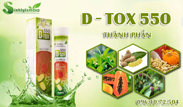 thành phần có trong d tox 550