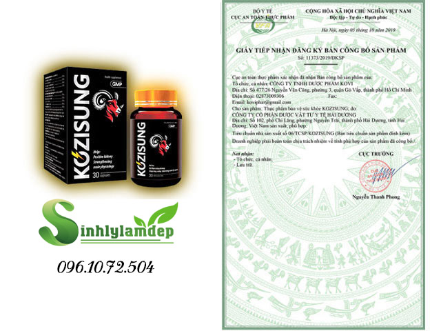 giấy chứng nhận kozisung