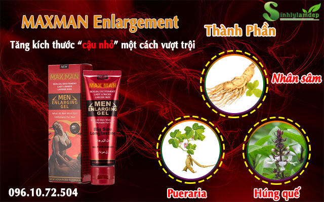 thành phần có trong sản phẩm maxman enlargement