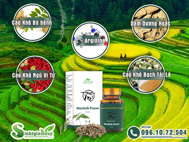 Thành phần của sản phẩm Menfolk Power