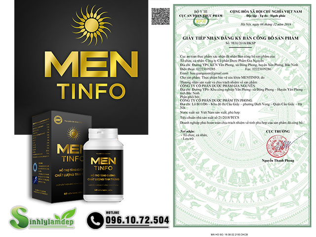 Giấy công bố sản phẩm MENTINFO
