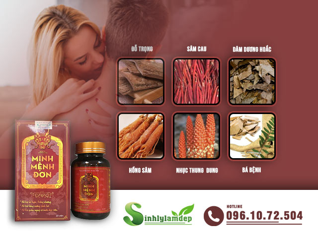 Thành phần của sản phẩm Minh Mệnh Đơn