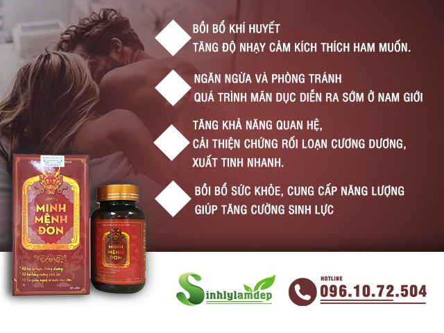 Công dụng của sản phẩm Minh Mệnh Đơn