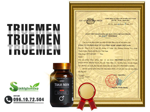 Giấy công bố sản phẩm True Men
