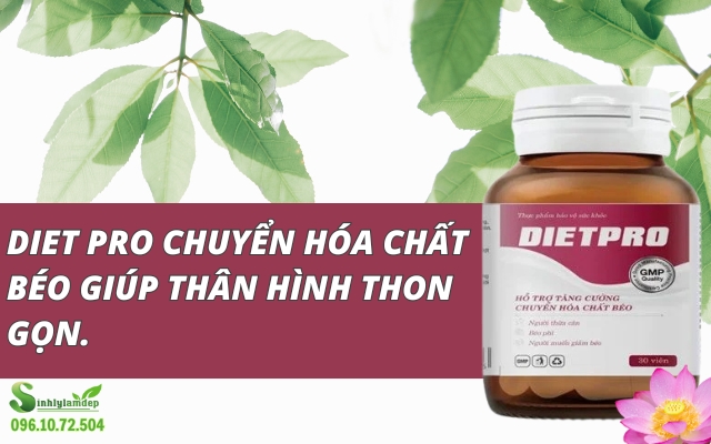 Diet Pro tăng cường chuyển hóa chất béo giúp thân hình thon gọn.