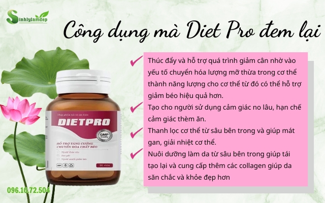công dụng mà diet pro đem lại