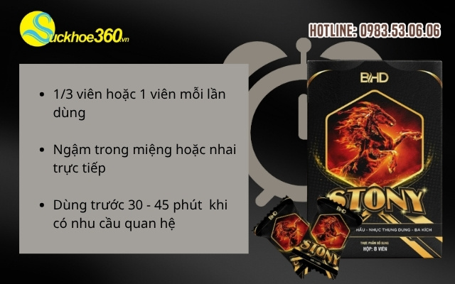 Cách sử dụng viên kẹo Stony