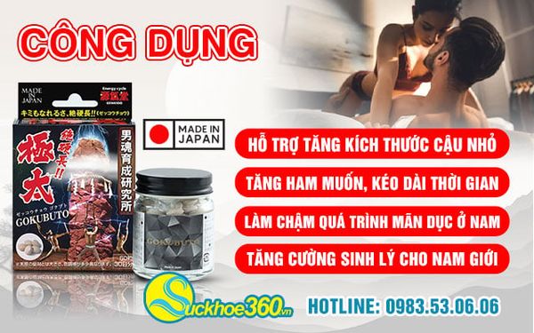Công dụng vượt trội của viên uống Gokubuto Nhật Bản có gì?