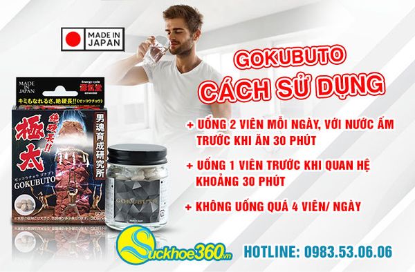 Cách sử dụng Gokubuto đúng để đạt hiệu quả sau 1 hộp